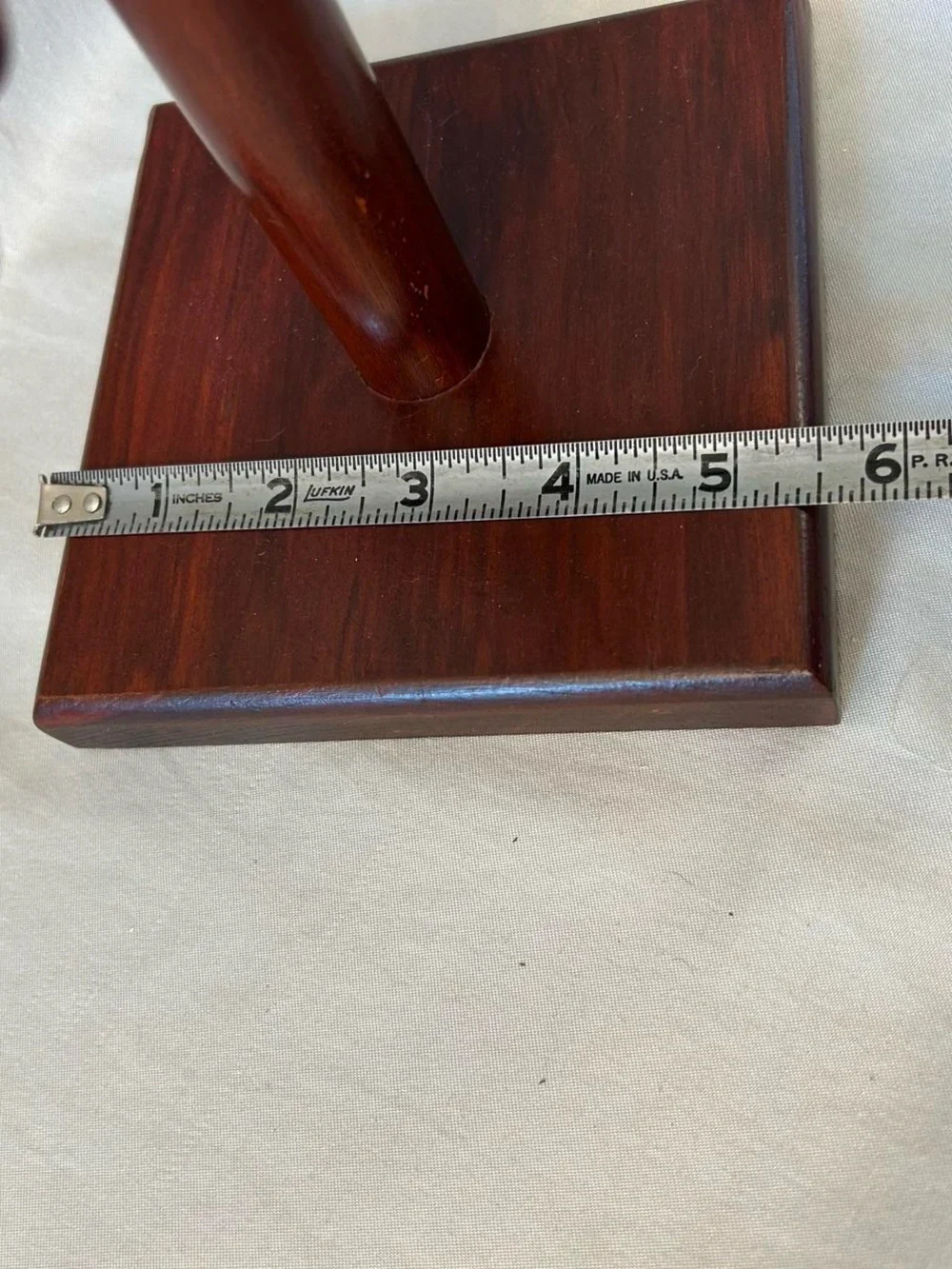 Vintage Grannycore Cottagecore Cherry Wood Six (6) Cup Mug Tree